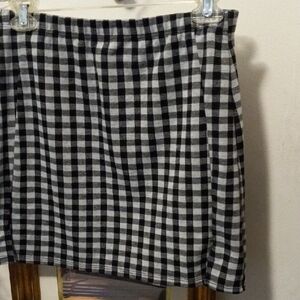 Olivia Rae Monochrome Checkered Skirt